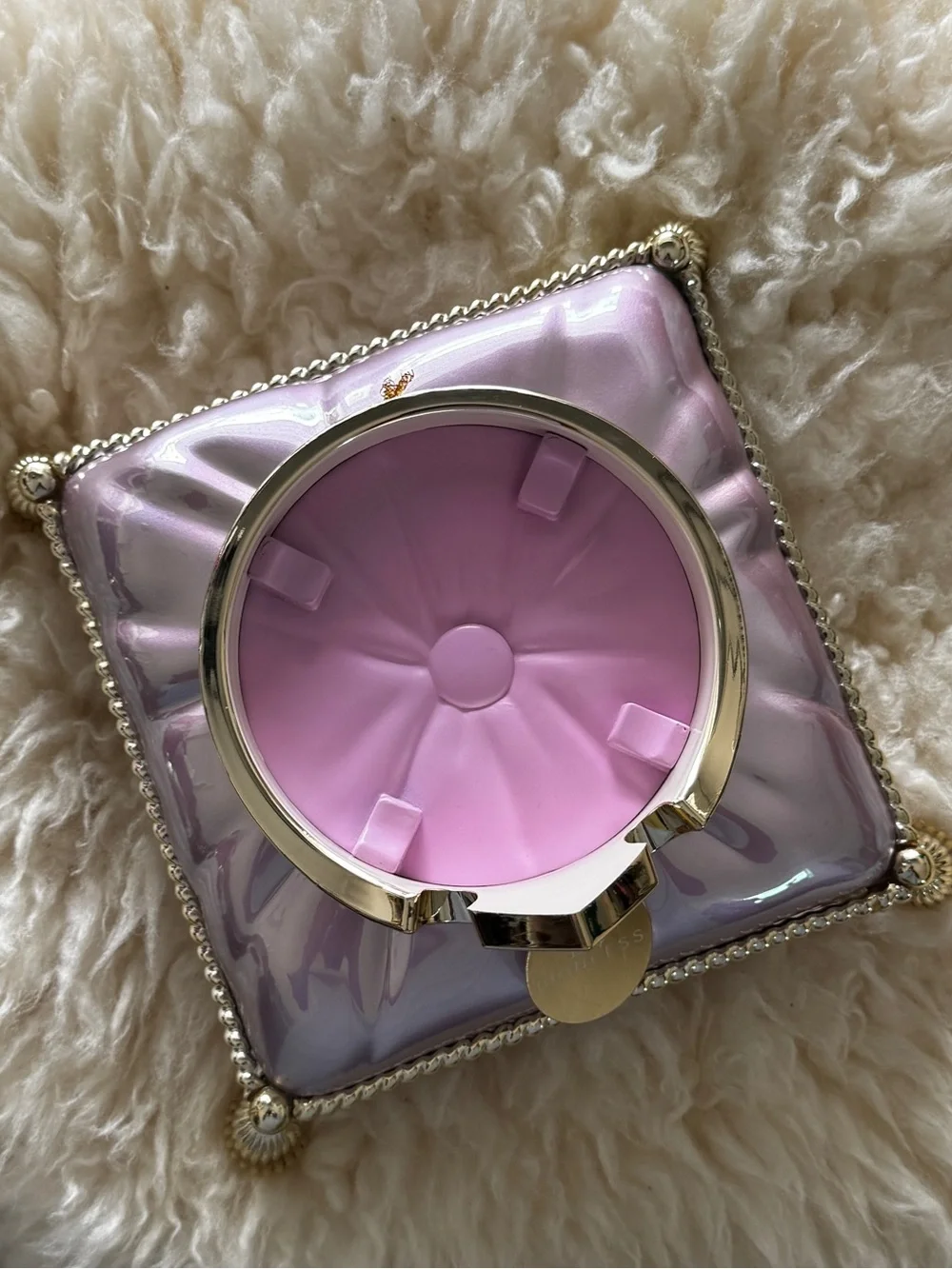 New BBW x Disney Princess Aurora Gold Crown Pillow 3-Wicked Candle Holder
